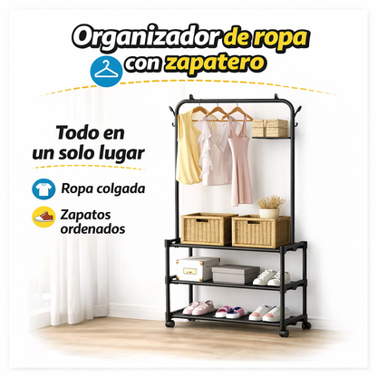 ¡Organiza tu espacio en minutos! - ZAPATERO Y PERCHERO