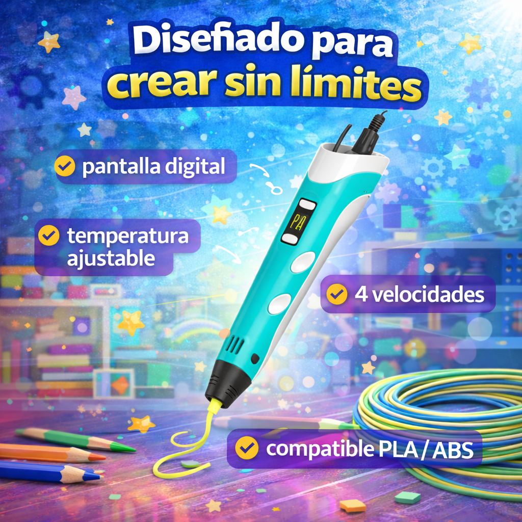 🧠 Aprende, diseña y crea en 3D de forma divertida - Lapiz 3D