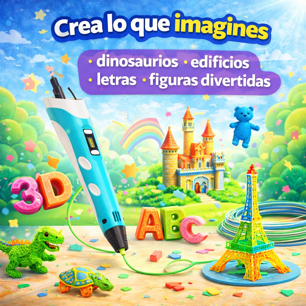 🧠 Aprende, diseña y crea en 3D de forma divertida - Lapiz 3D