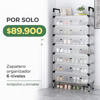 Ordena tus zapatos en segundos - ORGANIZADOR ZAPATOS 6 NIVELES
